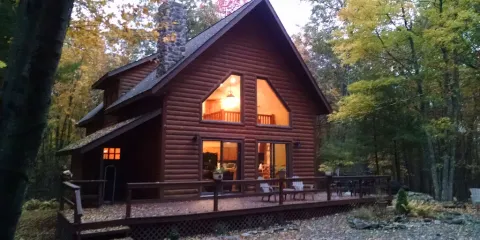 Illuminated Autumn Facade Pic